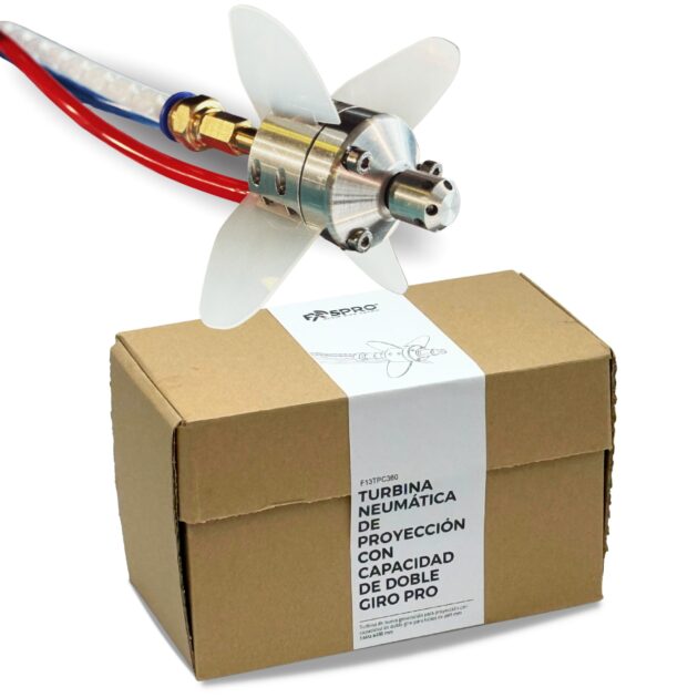 TURBINA NEUMÁTICA DE NUEVA GENERACIÓN PARA PROYECCIÓN EN TUBERÍAS DE Ø90 MM A Ø300 MM CON CAPACIDAD DE DOBLE GIRO